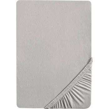 Prostěradlo Biberna Žerzejové napínací prostěradlo (bouřkově šedá, 180-200 x 200 cm)
