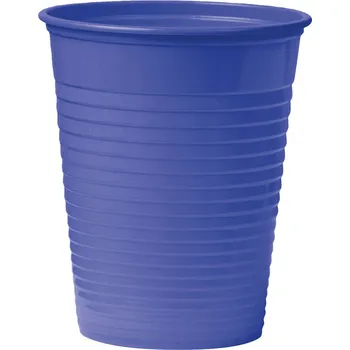 Jednorázové nádobí UNIGLOVES Barevné plastové kelímky, 100 ks Barva: modrá
