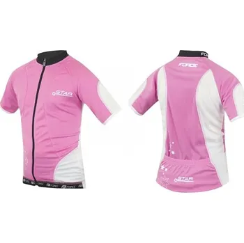 cyklistický dres dětský dres Force Kid Star, růžová - vel. 154-164 118540