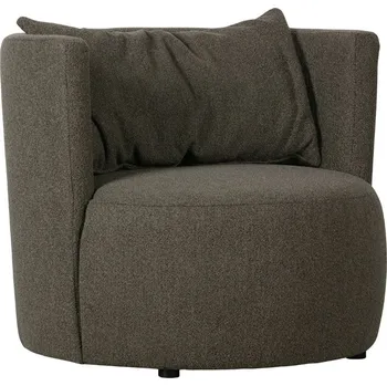 Křeslo WOOOD Tmavě hnědé látkové křeslo Torpe