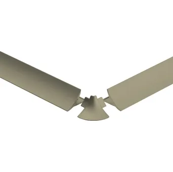 Stavební profil VP6 vnější růžek k liště T-COVE, hliník elox titan, 16 mm, 2 ks