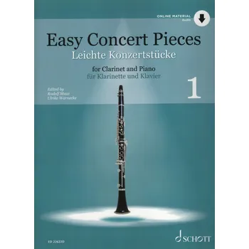 Easy Concert Pieces 1 + Audio Online / snadné koncertní skladby pro klarinet a klavír