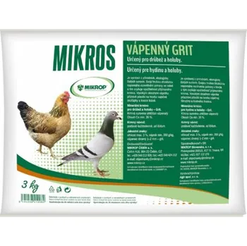 Krmivo pro hospodářské zvíře Krmný vápenný GRIT pro drůběž 3 kg