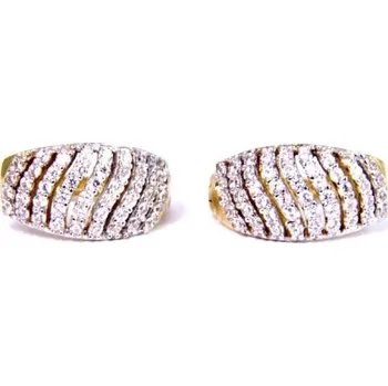 Náušnice Moderní zlaté náušnice se zirkony