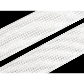Textilní guma Galonová pruženka 40mm bílá