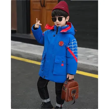 Dívčí bunda Delší zimní bunda SpiderMan Barva: modrá, V E L I K O S T: 120