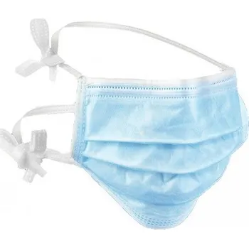 rouška Ústenky operační Med-Comfort, 3 vrstvé s úvazky, modrá, 50 ks