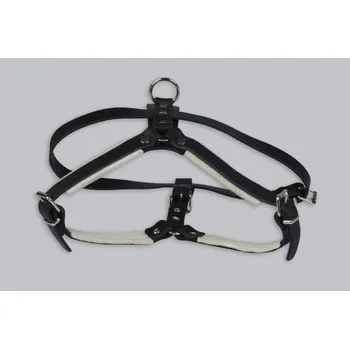 Postroj pro psa Polstrovaný postroj na obranu, kůže, pro feny