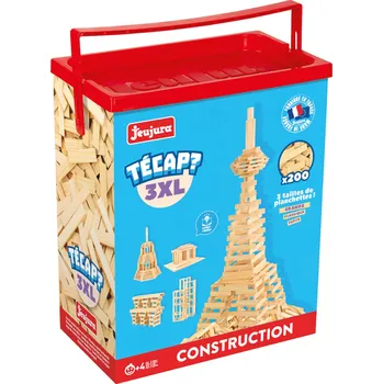 Dřevěná hračka Jeujura Dřevěná stavebnice Técap 3XL 200 dílů