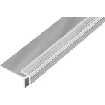 AP46/1 schodová lišta/lino ACARA, hliník elox stříbro protiskluz, 2,7 m, pro tl: 2,5 mm