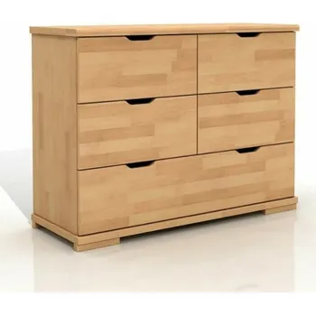 Komoda Visby Komoda Arhus 5S, buk masiv (Barva dřeva: Bílá)