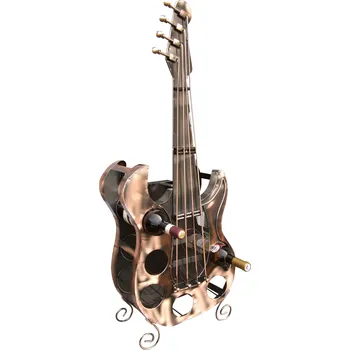 Stojan na víno Reas Pack Kovový stojan na víno kytara