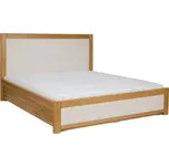 Drewmax Dřevěná postel 120x200 lk114 masivní dub, vienna (Barva dřeva: Cherry)