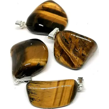 Přívěsek Leštěný přívěsek z tygřího oka – ochranný kámen síly a odvahy