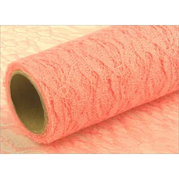 Svatební dekorace Krajka dekorační lososová - 48 cm /9 m