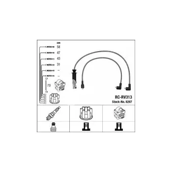 Zapalovací kabel Sada kabelů pro zapalování NGK RC-RV313 - ROVER