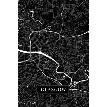 Plakát Plakát, Obraz - Glasgow black, POSTERS