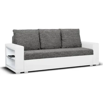 Pohovka Eoshop Rozkládací pohovka Milo 2 s policí, berlin 01-bílá (barva potahu)