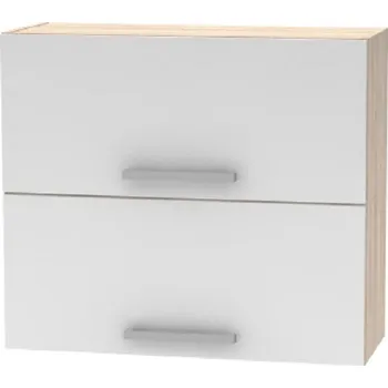 Kuchyňská skříňka Tempo Kondela Horní výklopná skříňka 2DV, dub sonoma / bílá, NOPL-015-OH