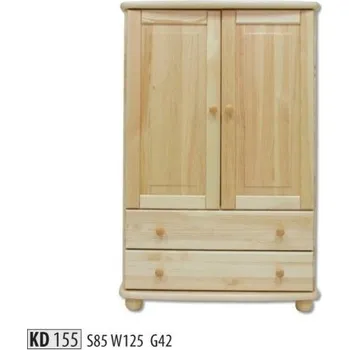 Nábytek Drewmax Komoda KD155 masiv (Barva dřeva: Ořech)