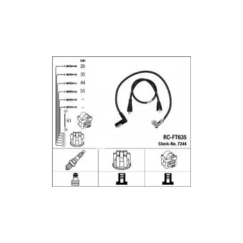Zapalovací kabel Sada kabelů pro zapalování NGK RC-FT635 - FIAT