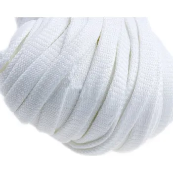 Příze Šnůra oděvní dutinka PES šíře 12mm, barva Bílá