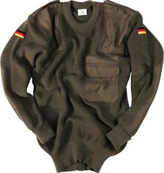 Pánský svetr Bundeswehr Svetr vlněný zelený 50