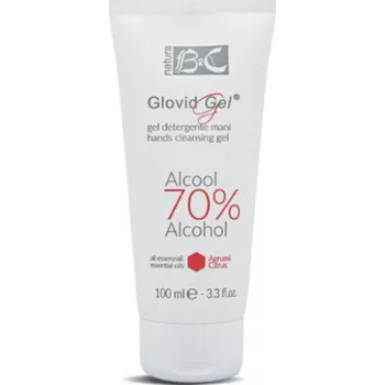 Intimní hygienický prostředek Glovid gel - Čistící gel na ruce s alkoholem 70%, esenciálními oleji a vitamínem E BeC Natura 100 ml