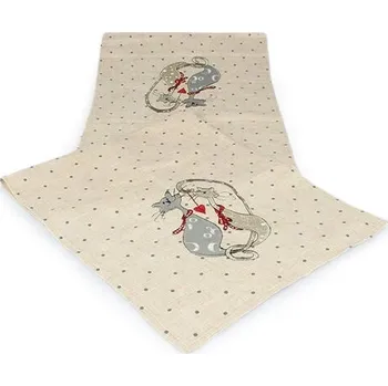 Sada nádobí Běhoun / ubrus s kočkou