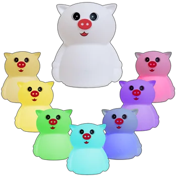 Stojací lampa LED21 LED RGB Noční Lampička, Prasátko