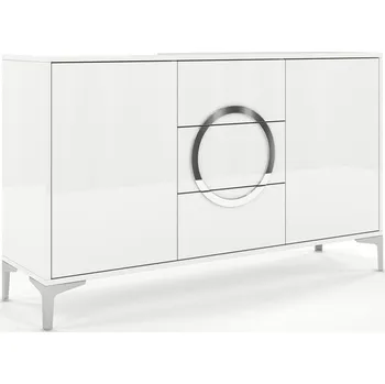 Komoda Visby Komoda Eva White, bílá lesk