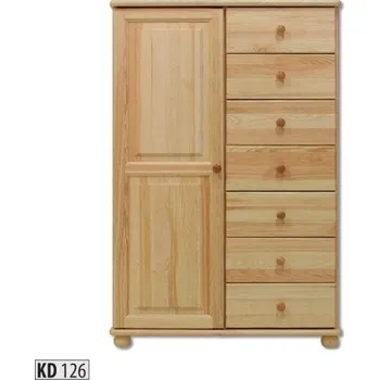 Ložnice Drewmax Komoda KD126 masiv (Barva dřeva: Borovice)