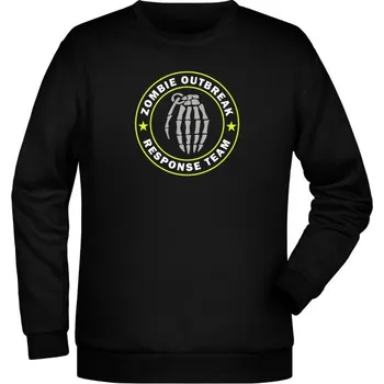 Pánská mikina Mikina Zombie Outbreak Response Team Hand Grenade - černá