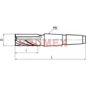 Příslušenství k frézce Fréza válcová, čelní, krátká, jemnozubá, F430940, 10x22 mm