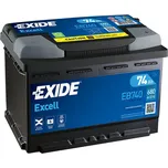 Autobaterie Exide Excell 12V 74Ah 680A EB740