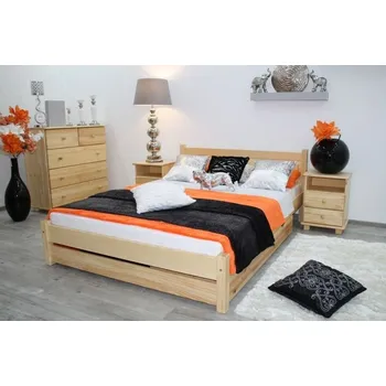 Postel Maxi-Drew Postel z masivu Keli 160x200 borovice + rošt (Barva dřeva: Olše)