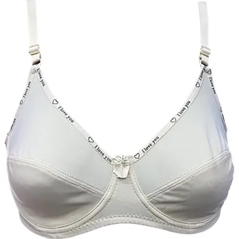 Dámské oblečení Tinasan Dámské podprsenky s kosticemi I ove you Barva: Béžová, Velikost: 85B