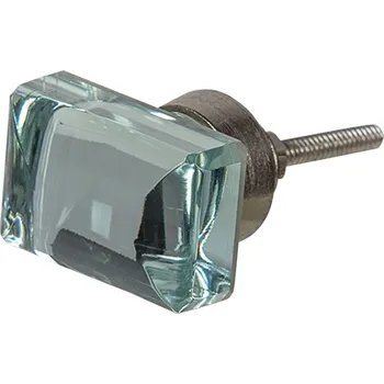 Dveřní kování Sada 4ks skleněná obdélníková úchytka - 4*3*2 cm