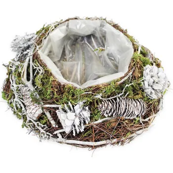 Zahradní dekorace Miska obal 25cm natural (532586)