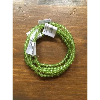 Drahý kámen Náramek Olivín, 4 mm