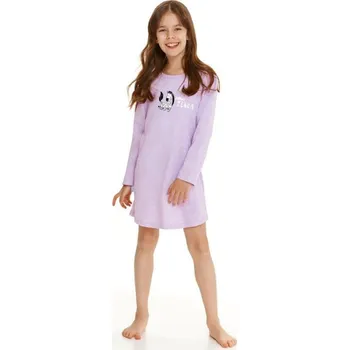 Dívčí noční košile Taro, dětská noční košile 2617-Sarah, dlouhý rukáv, fialová, vel. 110