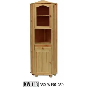 Drewmax Vitrína rohová KW113 masiv (Barva dřeva: Gray)