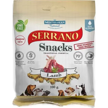 Pamlsek pro psa 12ks Serrano Snack Meditky - tréninkové kostičky jehněčí 100g