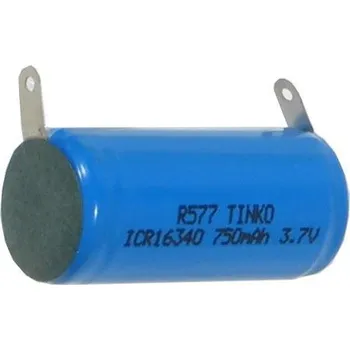 Článková baterie AKUMULÁTOR LI-ION ICR16340 3,7V/750mAh (CR123) S PÁSKOVÝMI VÝVODY