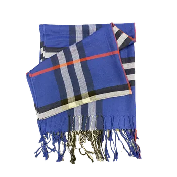 Šála Top textil Modrá šála s&nbsp;klasickým kárem