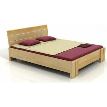 Postel Visby Postel Arhus High 200x200 cm, borovice masiv (Barva dřeva: Palisandr, Volba roštu: 14-laťkový rošt)