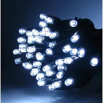 Vánoční dekorace Vánoční osvětlení venkovní, extra velké LED diody světelný řetěz 60 ks/7,5 m bílá studená