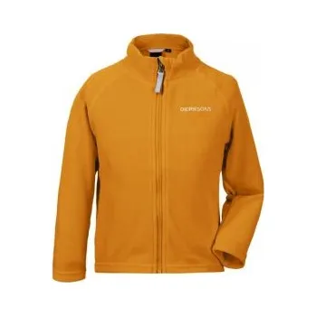 Chlapecká mikina Didriksons Monte JR žlutohnědá 504154-251 na výšku 130 cm; Žlutá mikina