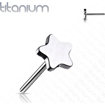 Piercing Šperky4U Hvězdička k PUSH IN piercingu TITAN - TIT1157-TI