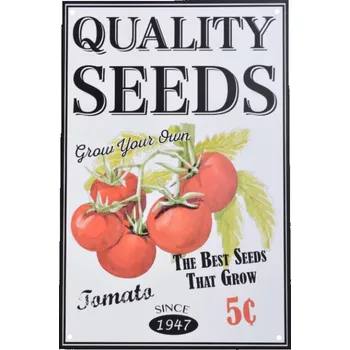 Plechová cedule Cedule plechová semínka rajčat 20,2 x 0,1 x 30,1 cm